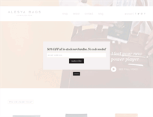 Tablet Screenshot of alesyabags.com